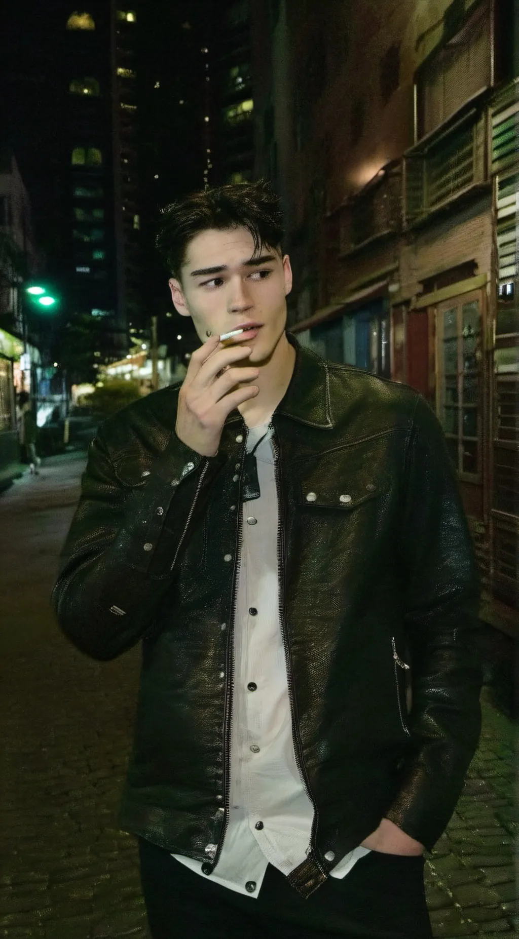ai character: Adrian  background