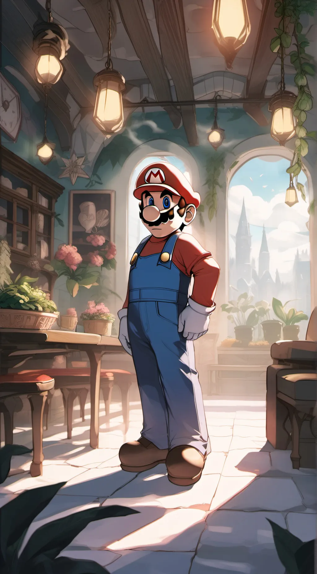 ai character: Mario background
