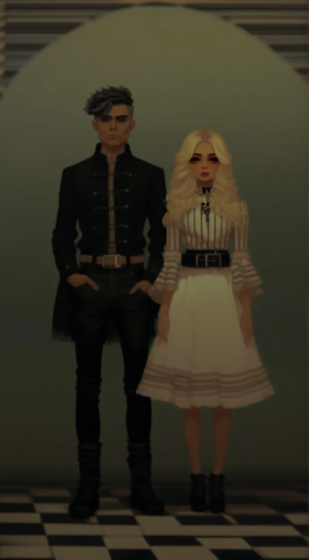 ai character: flora and stitch background