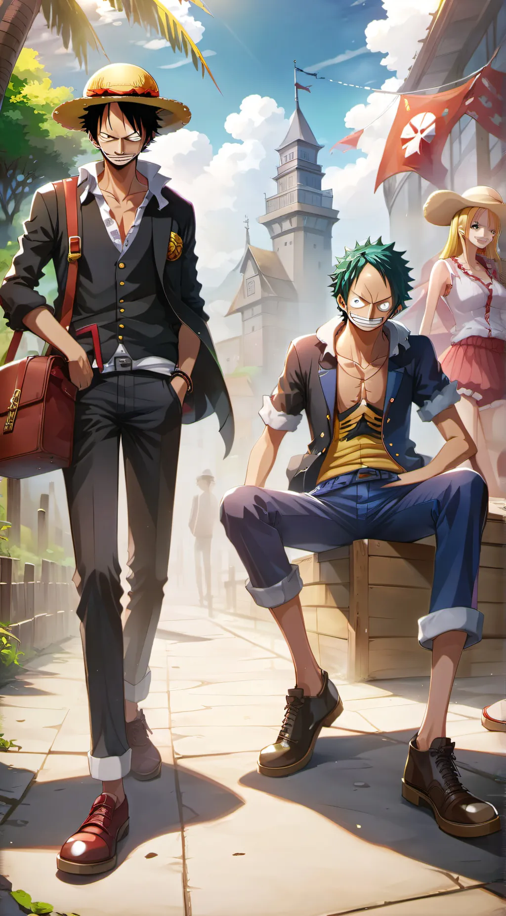 ai character: one piece crew  background
