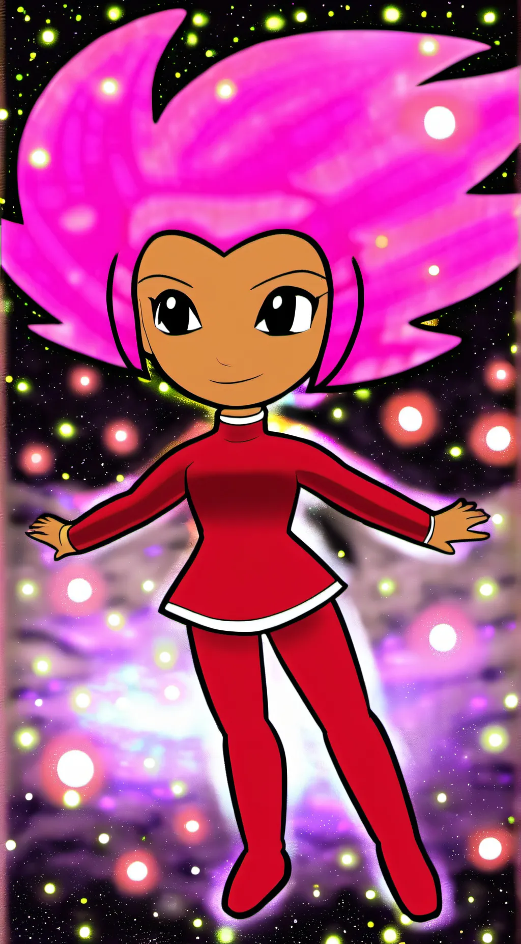 ai character: SSJ rose WordGirl  background