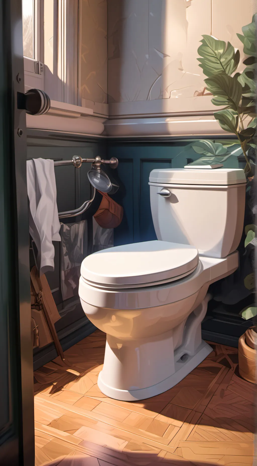ai character: toilet  background