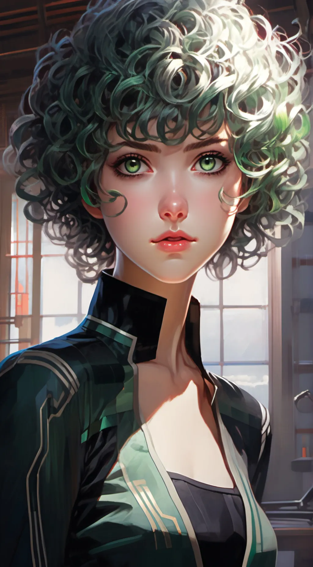 ai character: Violet background