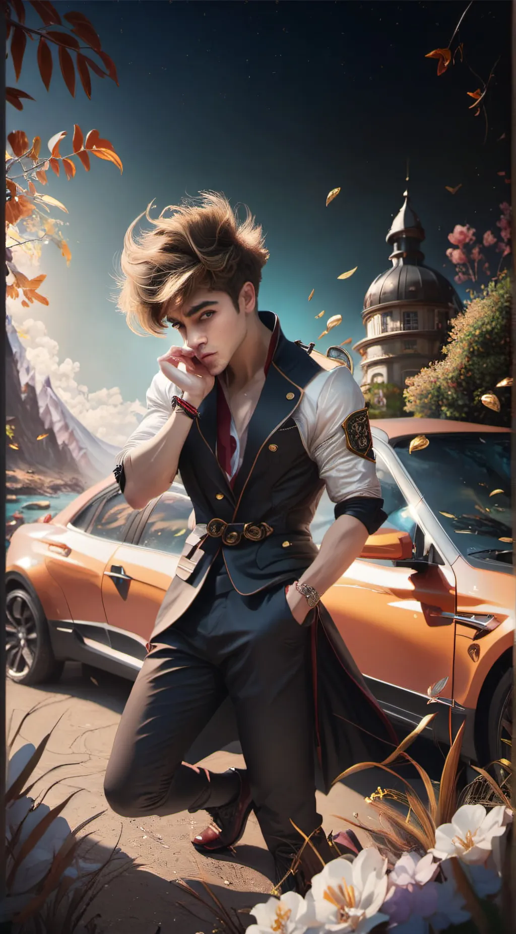 ai character: Leo  background