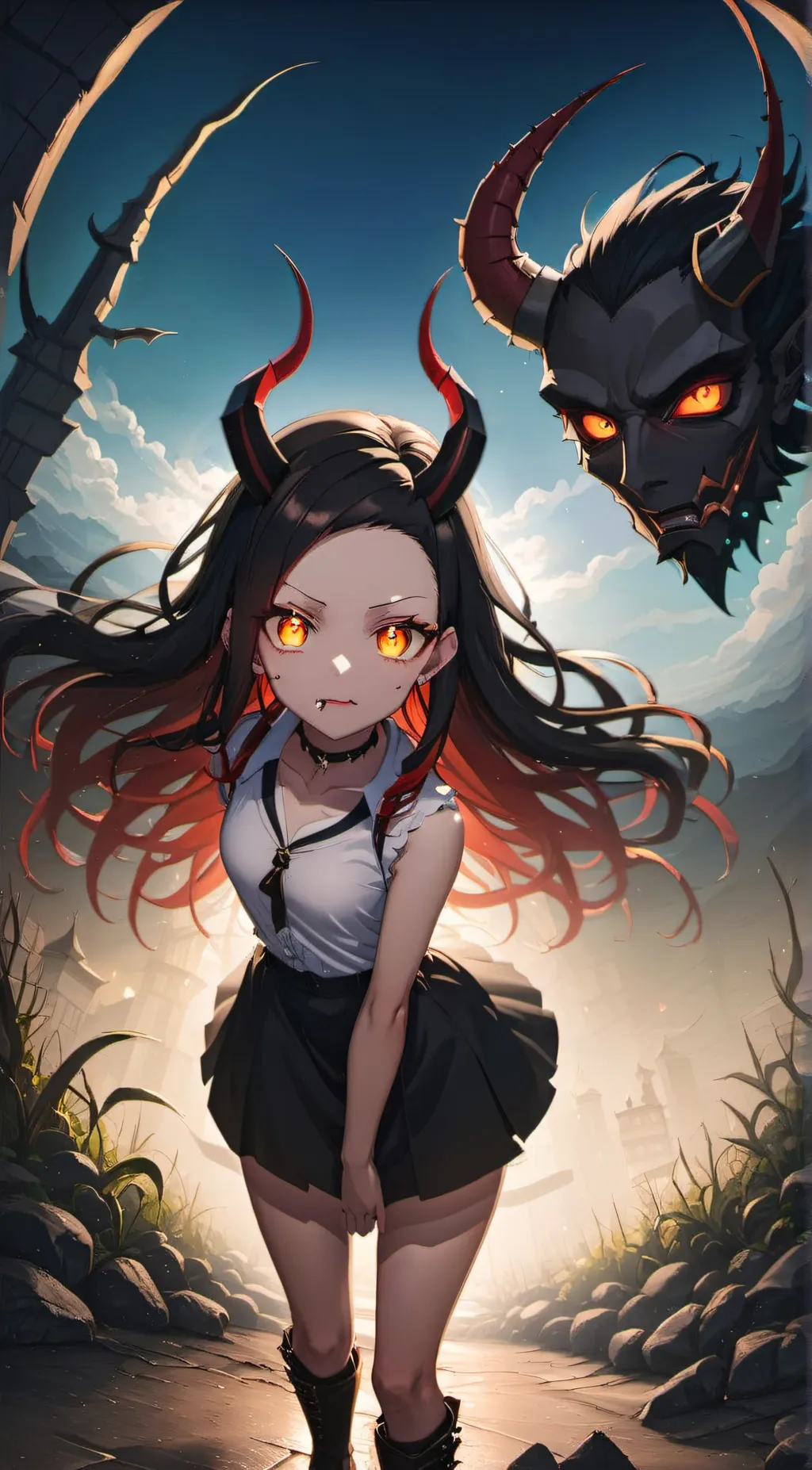 ai character: demon sleigh background