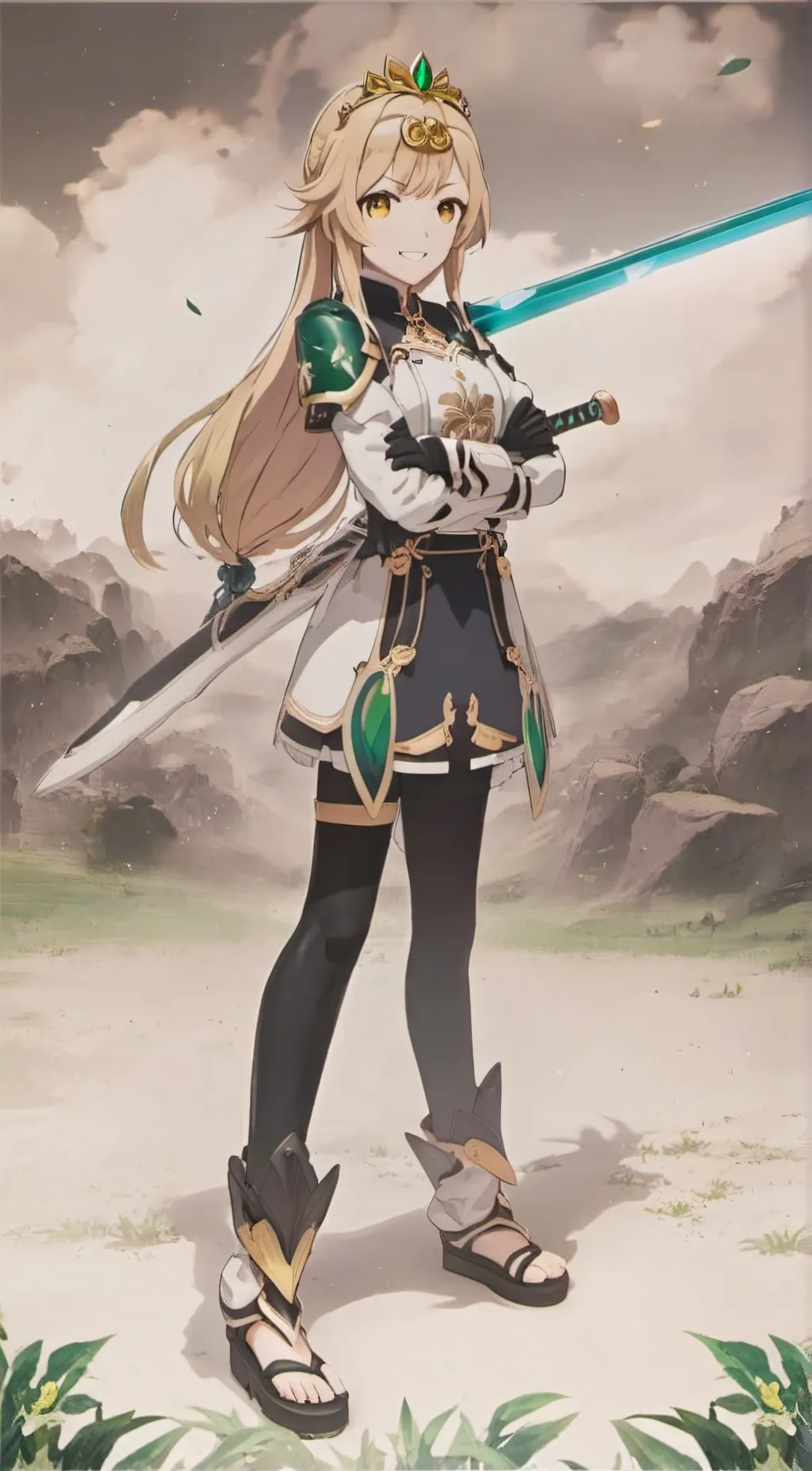 ai character: Mythra  background