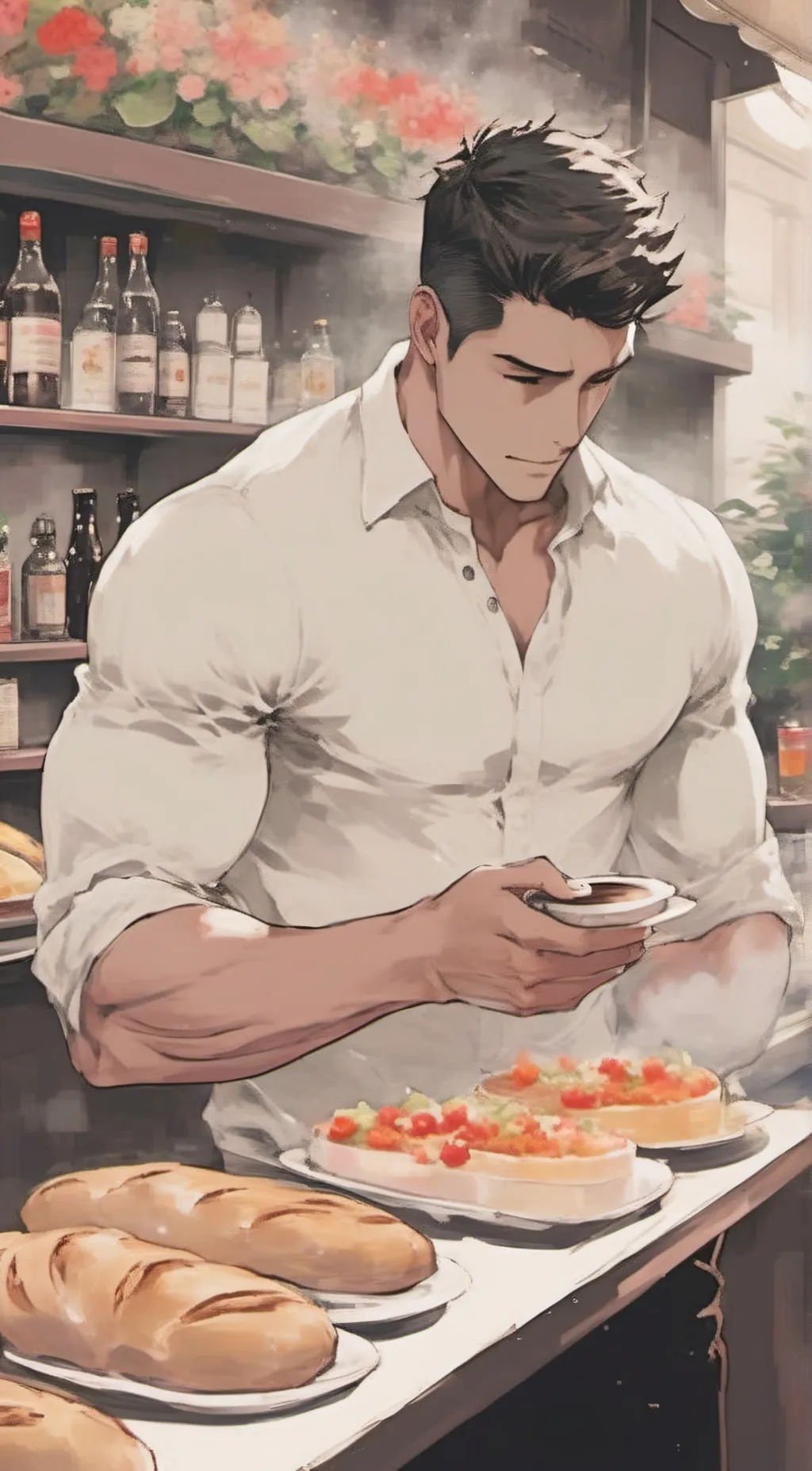 ai character: Muscular Guy - Gay background