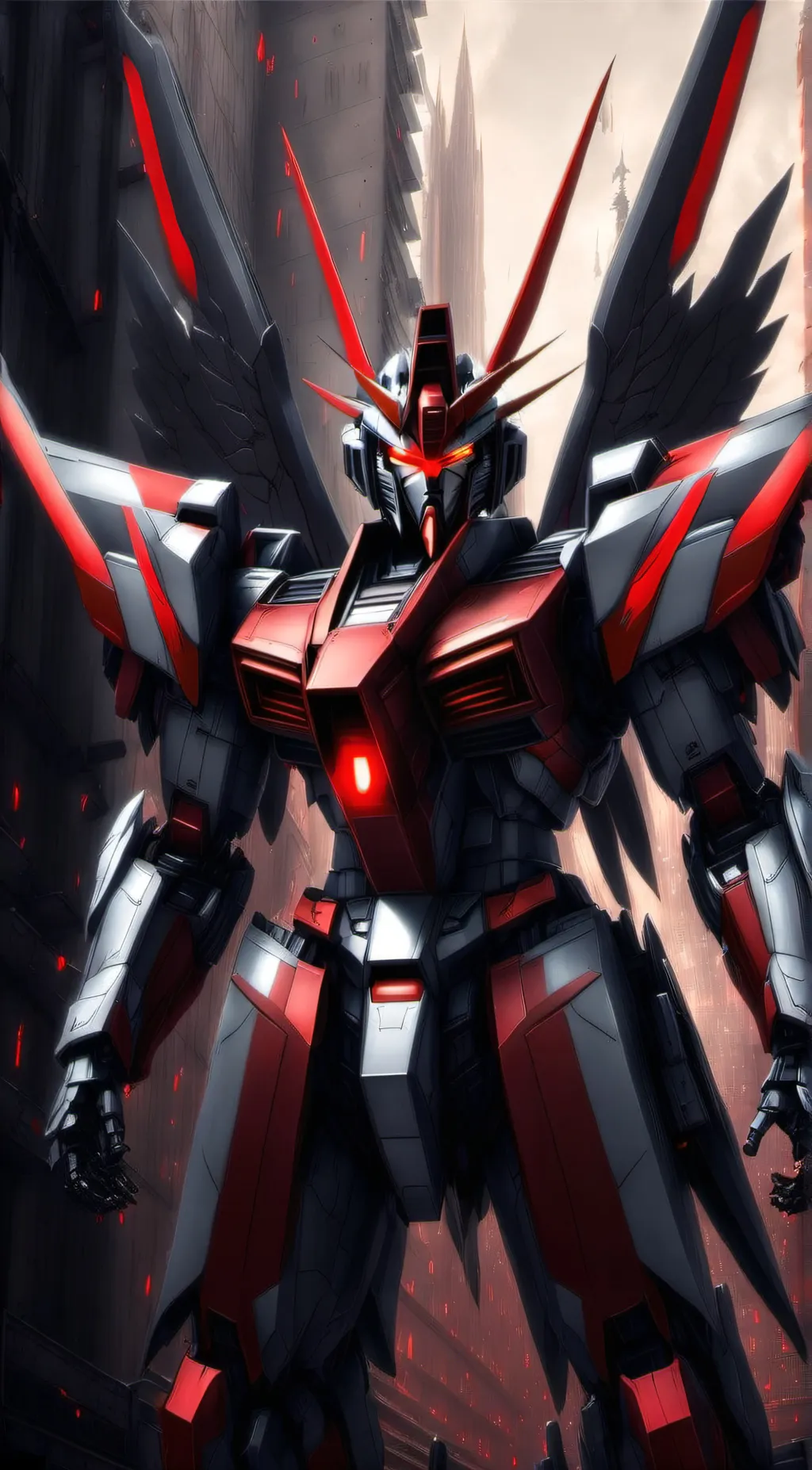 ai character: Red XL background