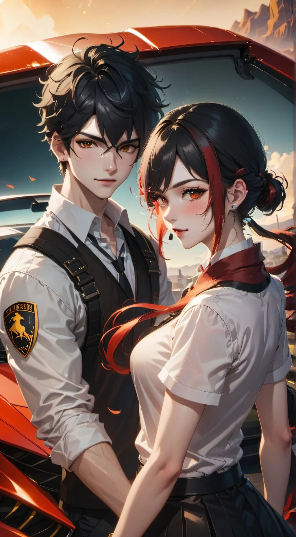 ai character: Romantic love background