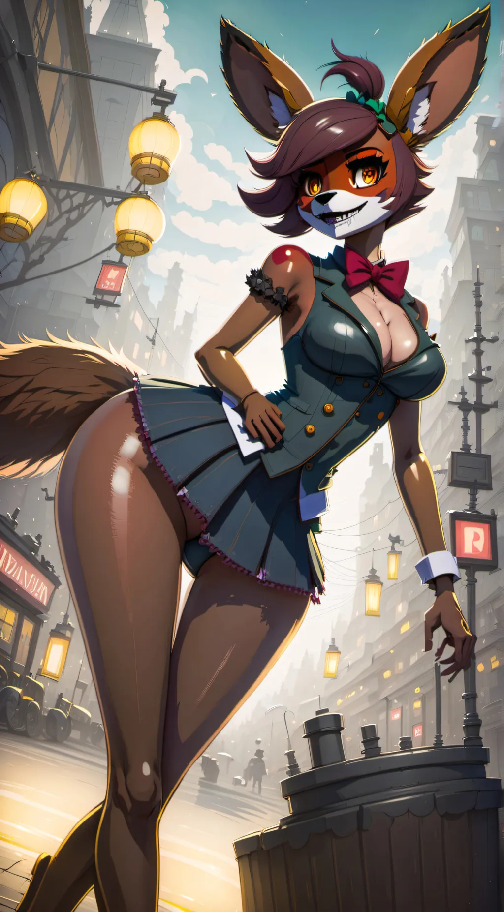 ai character: Foxy background