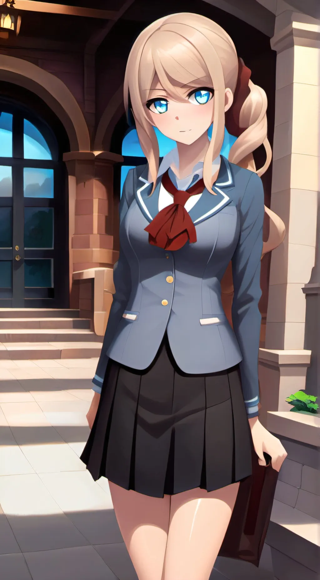 ai character: Junko Enoshima  background