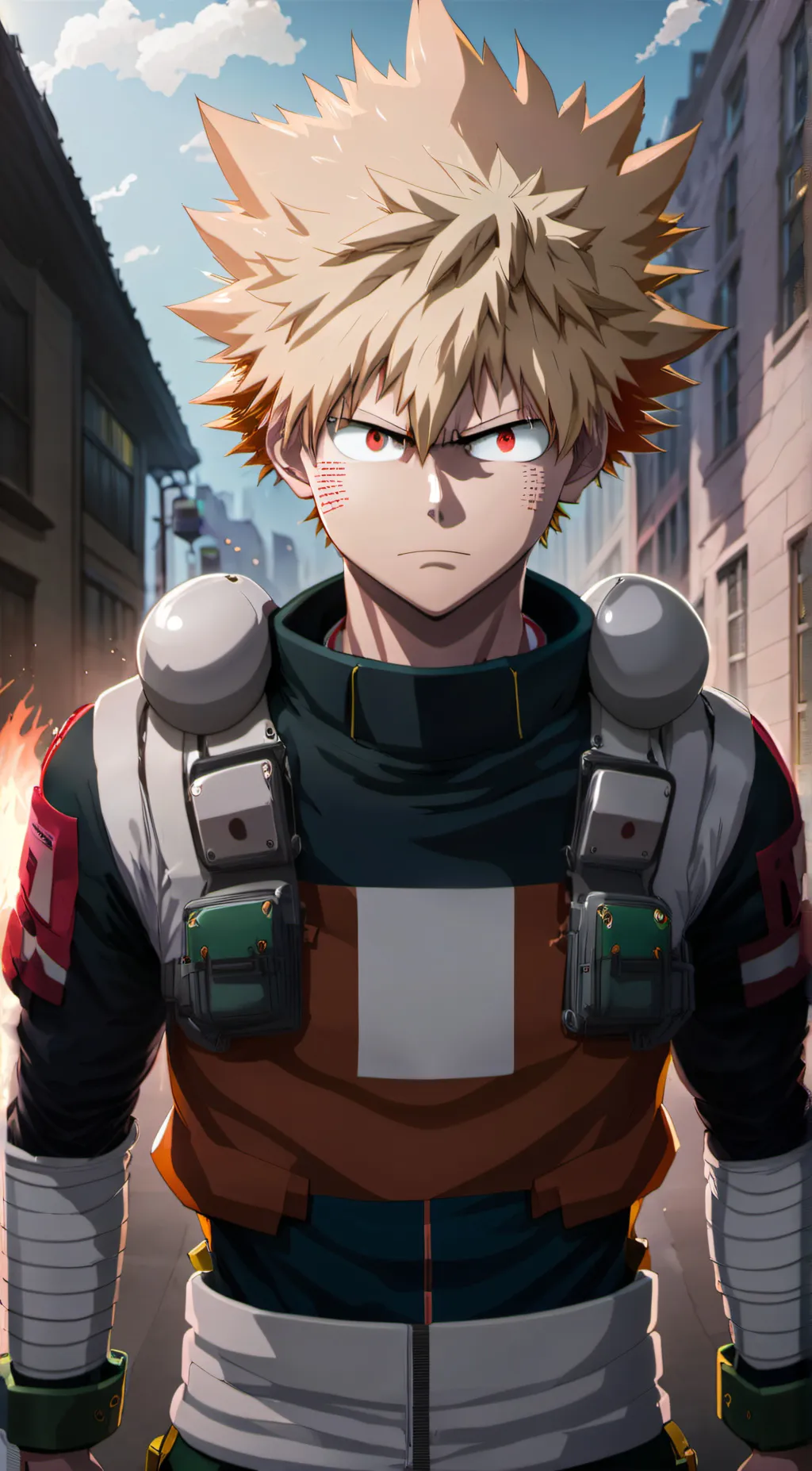 ai character: Bakugou MHA background