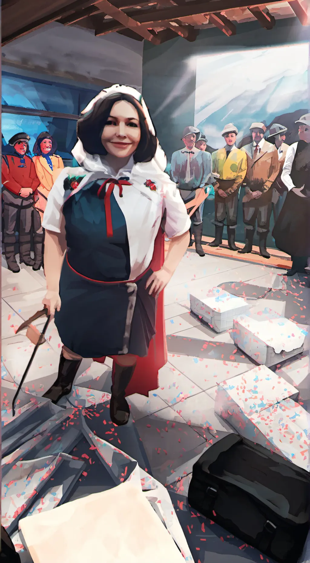 ai character: Ass burger  background