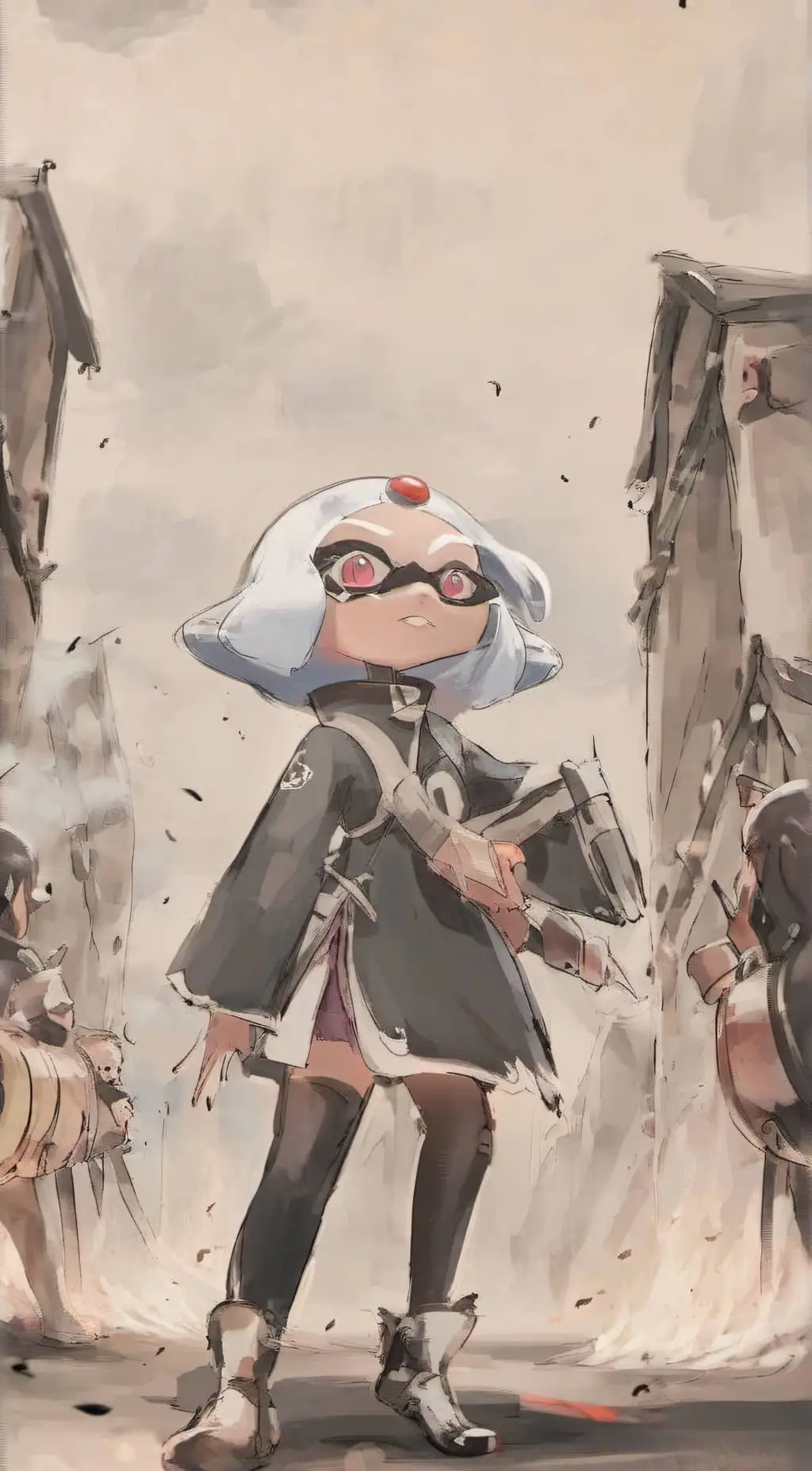 ai character: mha×splatoon  background