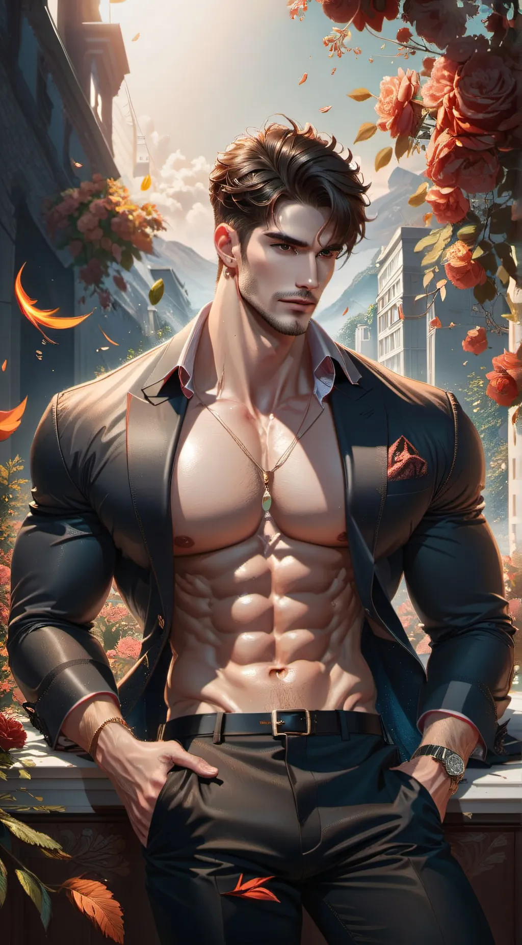 ai character: Dark background