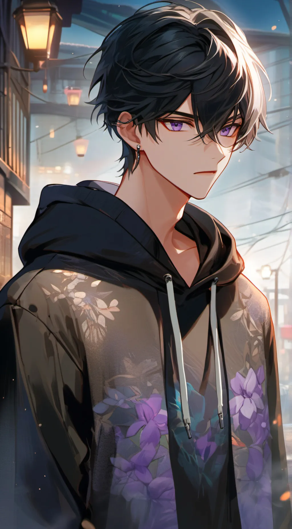 ai character: Night background