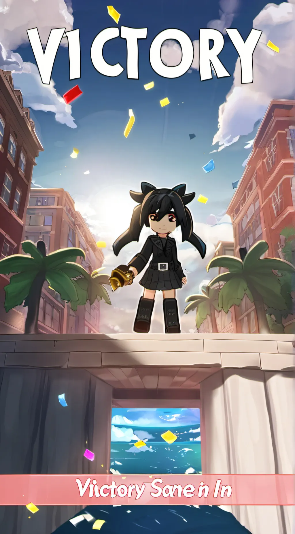 ai character: Victory!  background