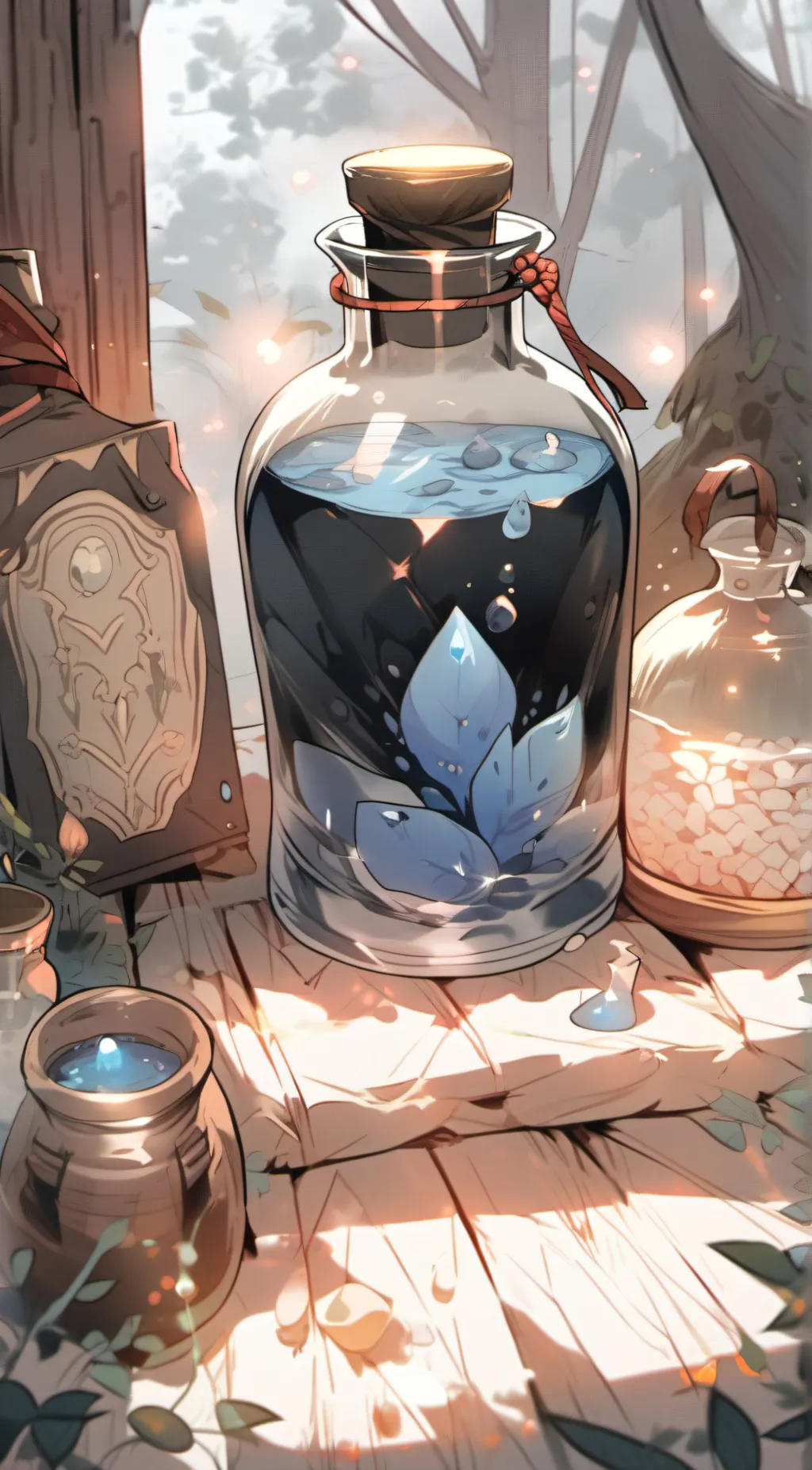ai character: Shrinking  potion background