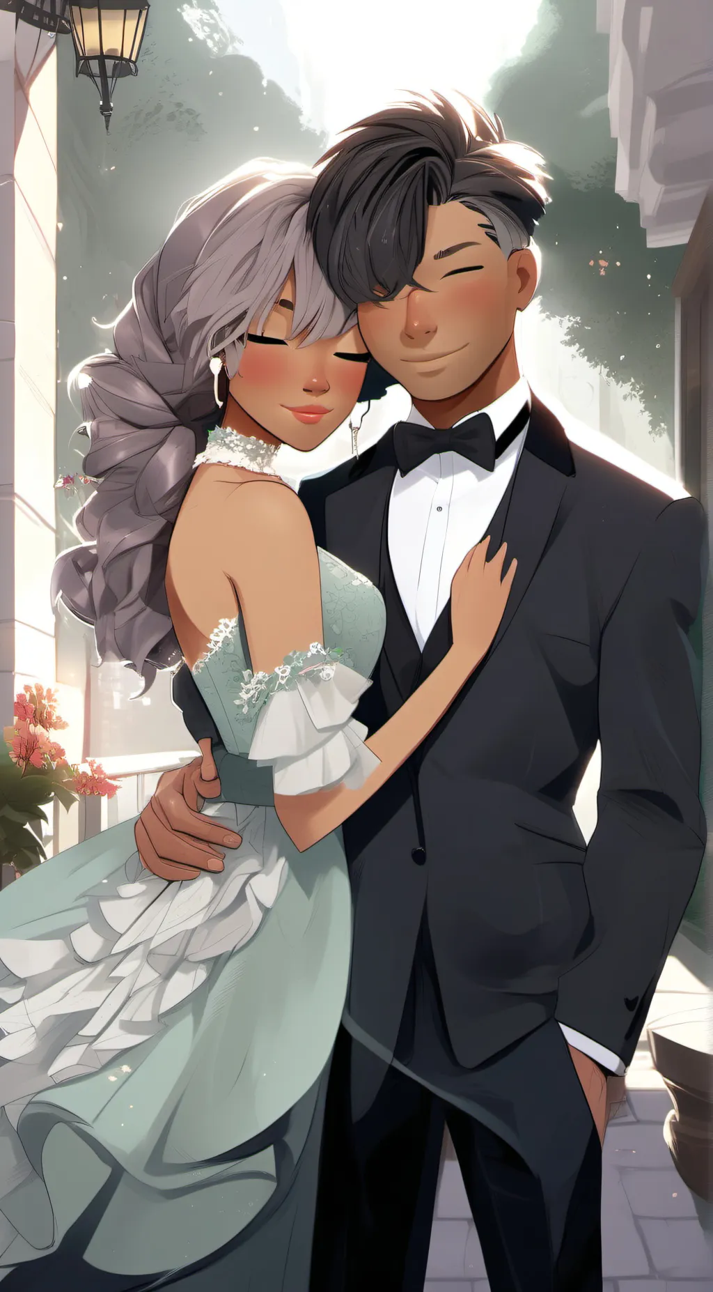 ai character: Andrew and Amy❤️ background