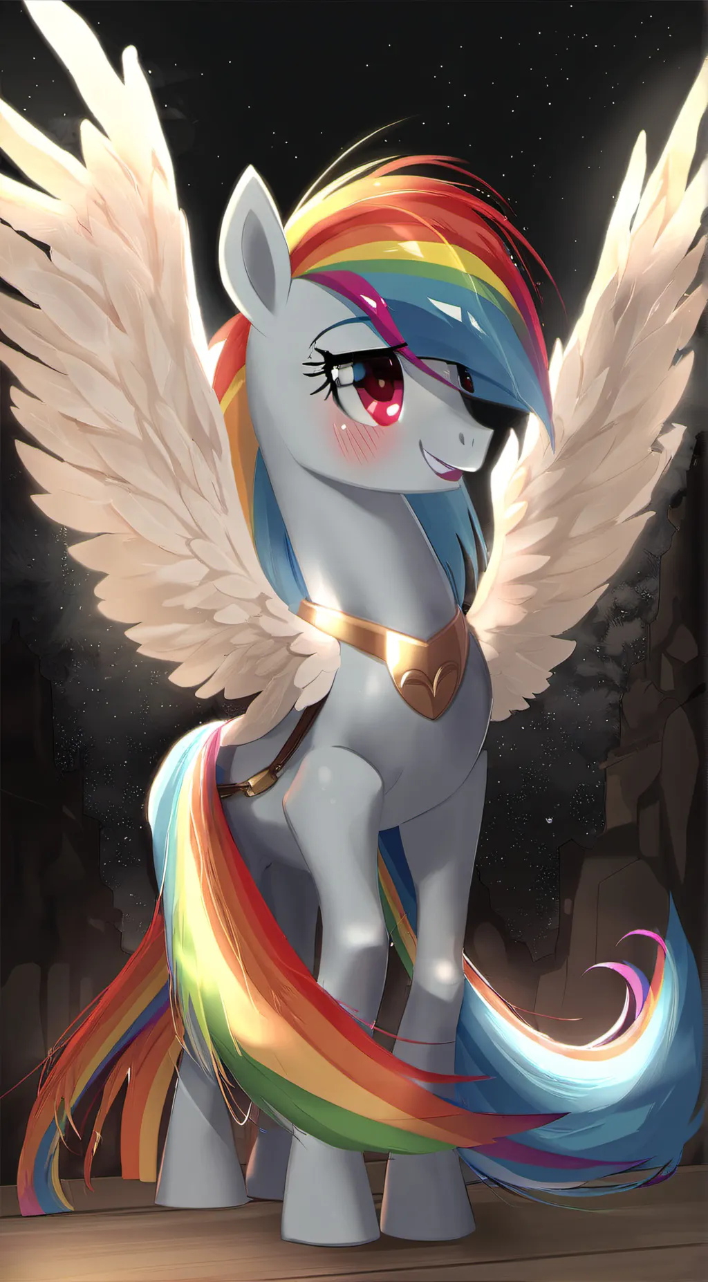 ai character: Rainbowdash background