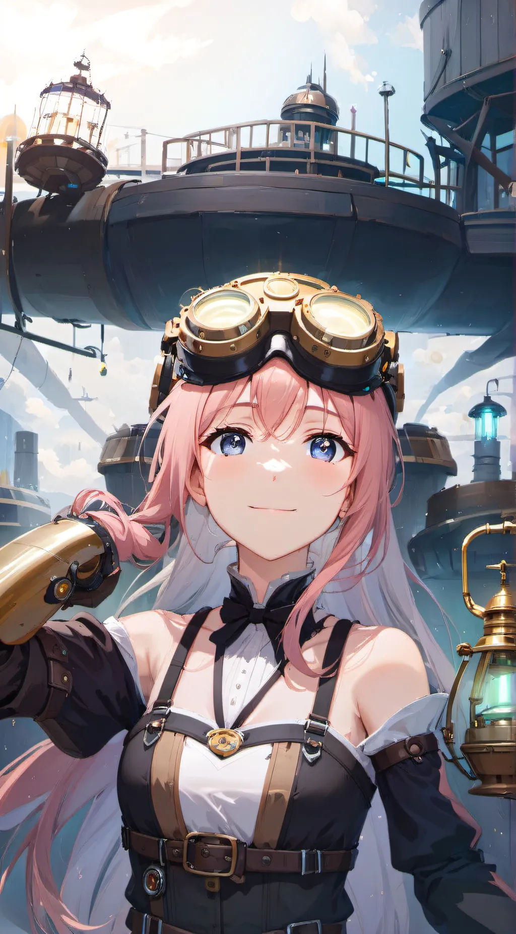 ai character: Digi steampunk background