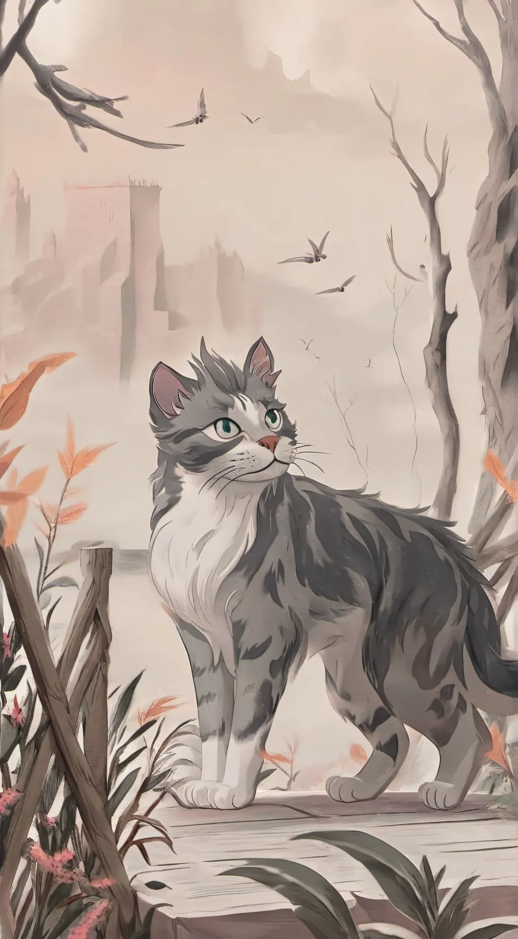 ai character: Magic school cats! background