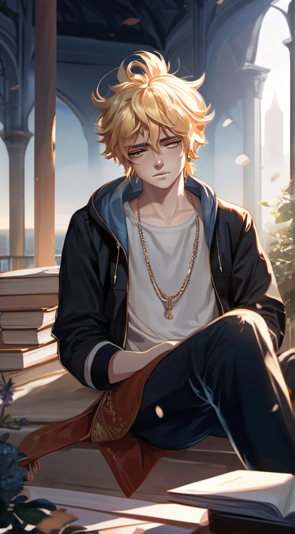 ai character: gojo saturo background