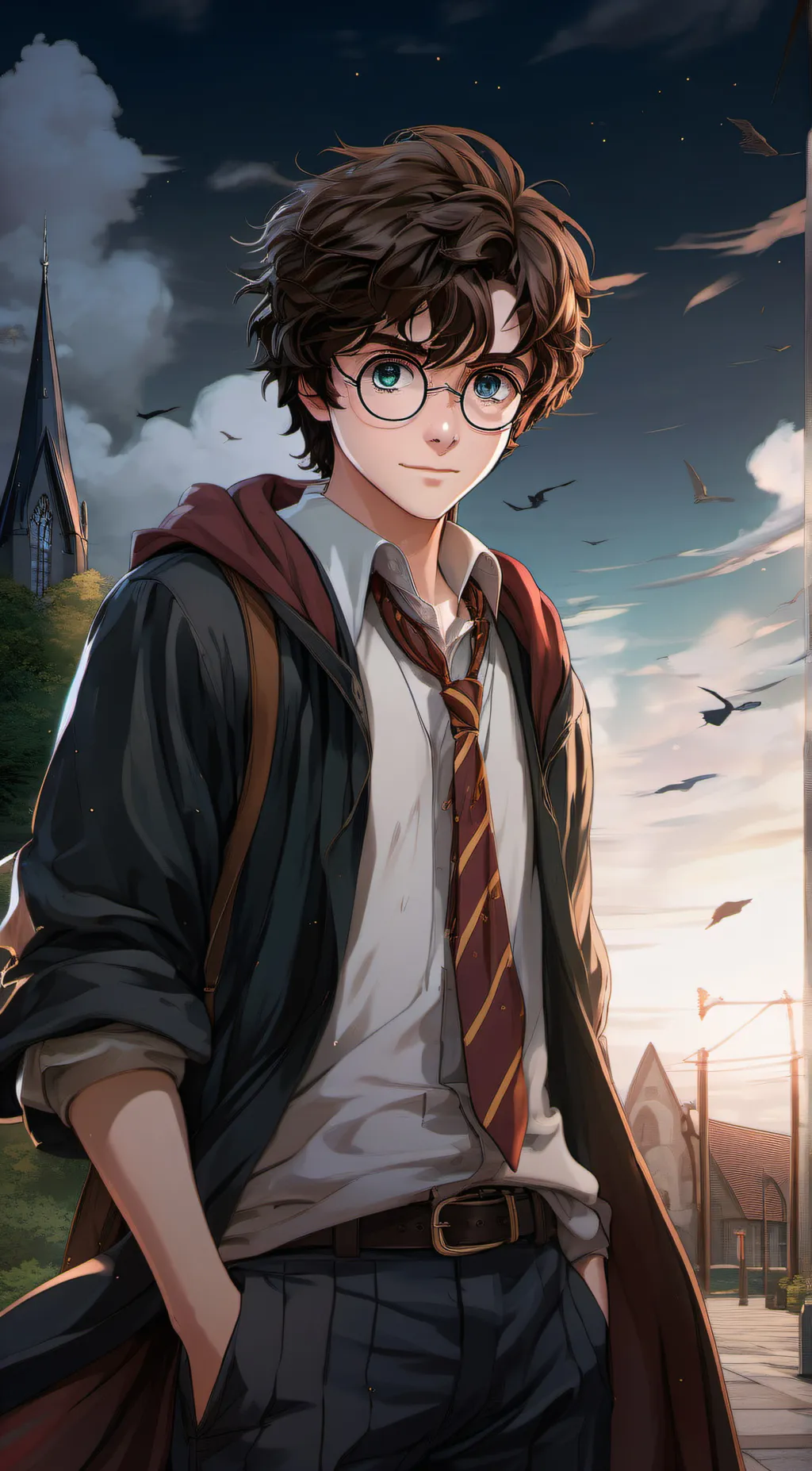 ai character: harry potter  background