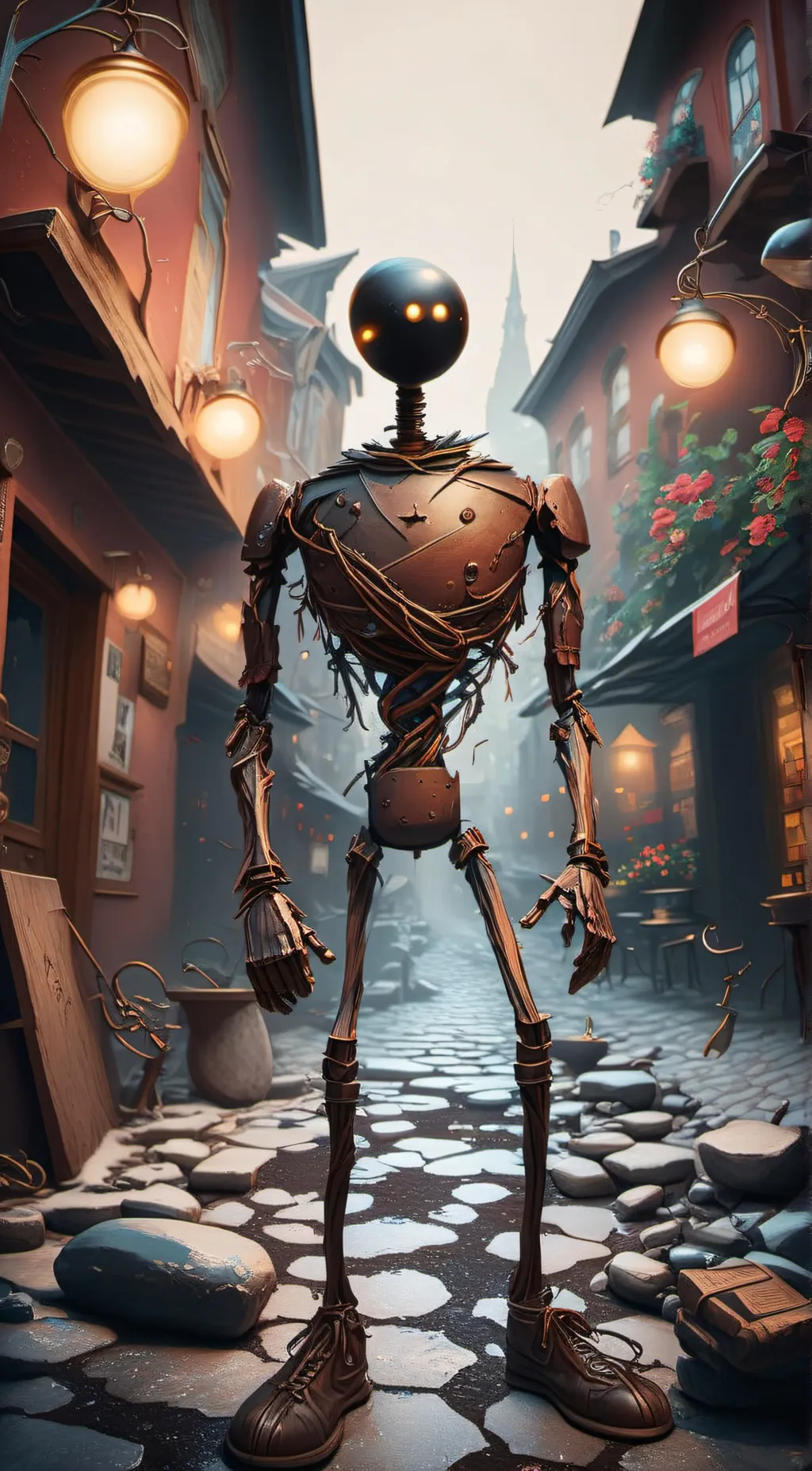 ai character: Stick background