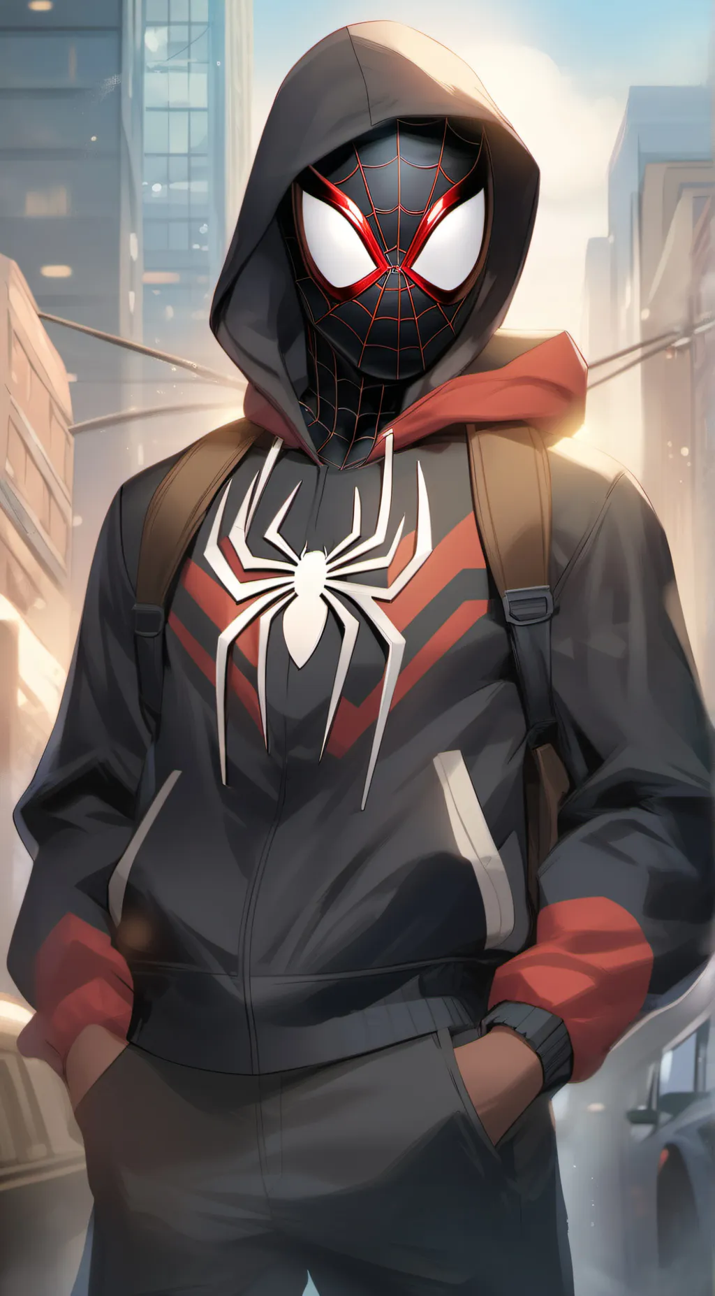 ai character: spider man background