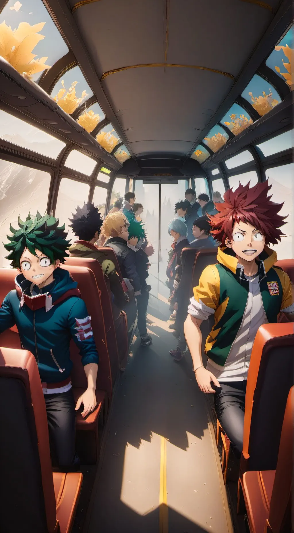 ai character: on the bus (mha) background