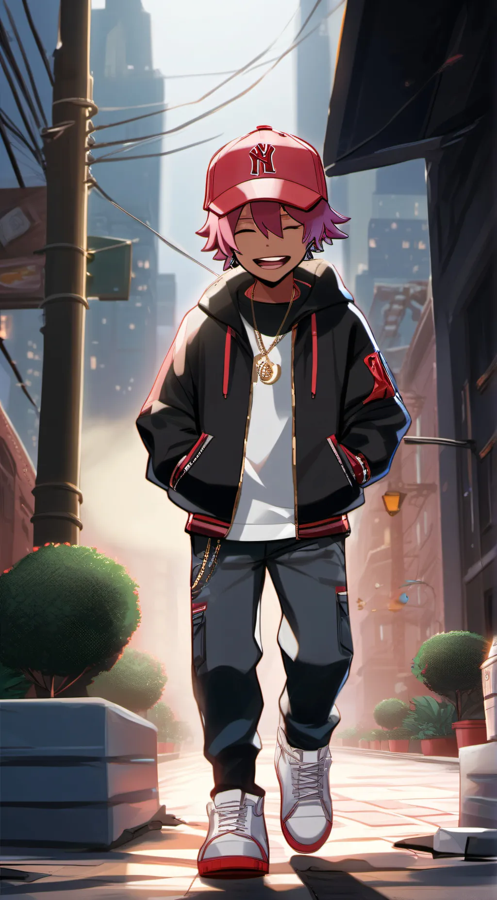 ai character: JAY streets jr ll background
