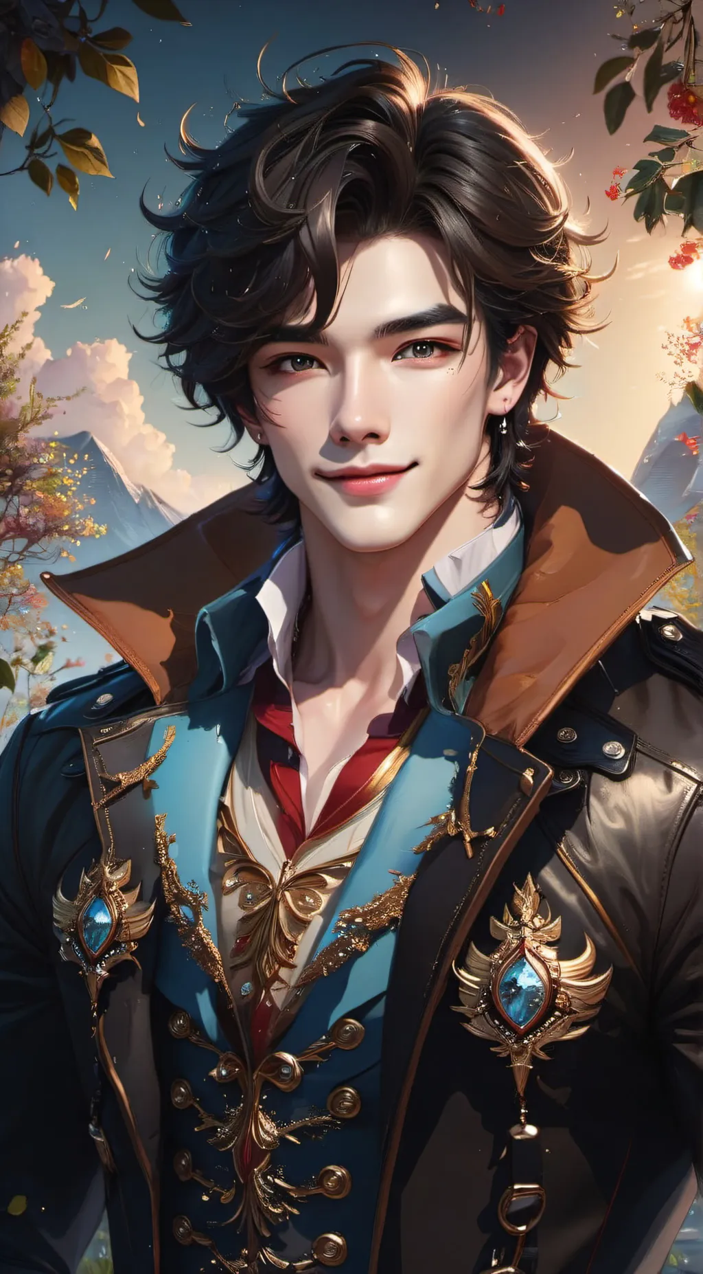 ai character: handsome boy background
