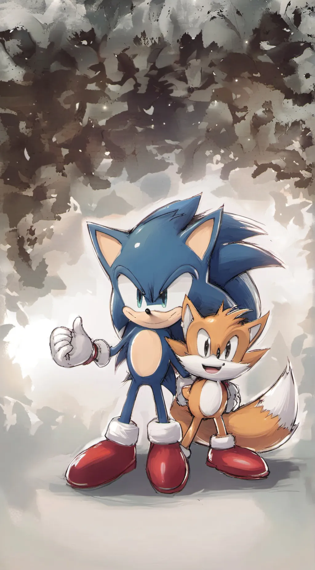 ai character: Sonic and tails background