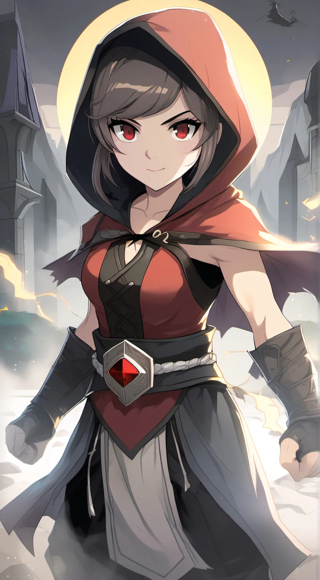 ai character: little red  background