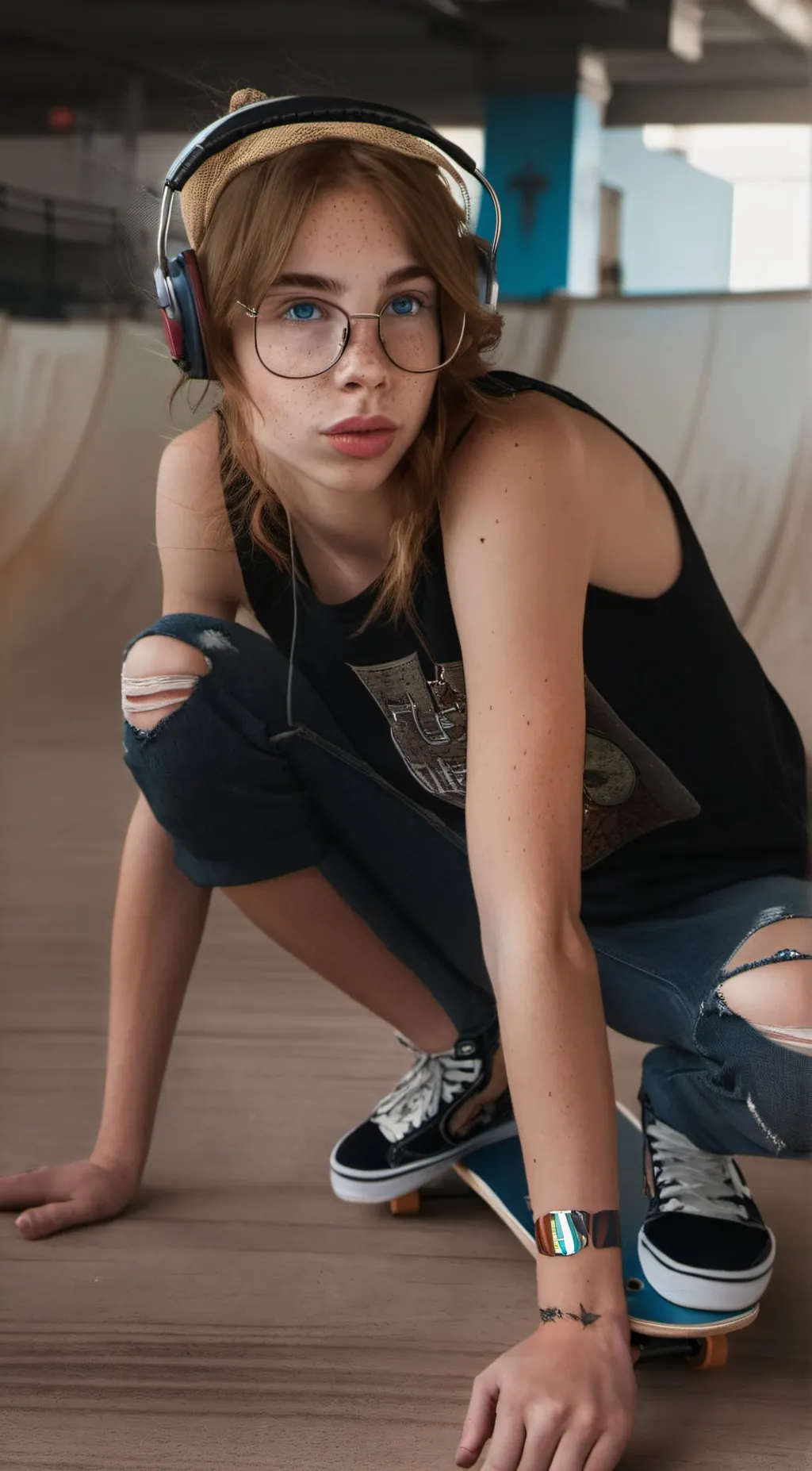 ai character: Dera leon  background