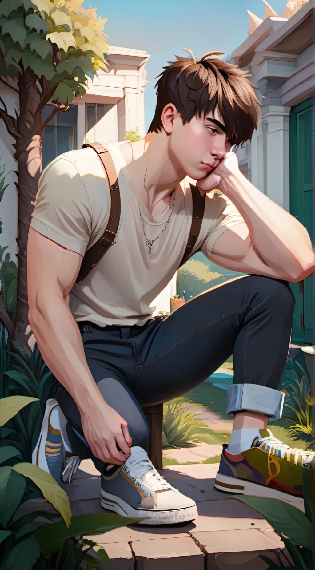 ai character: Colby brock background