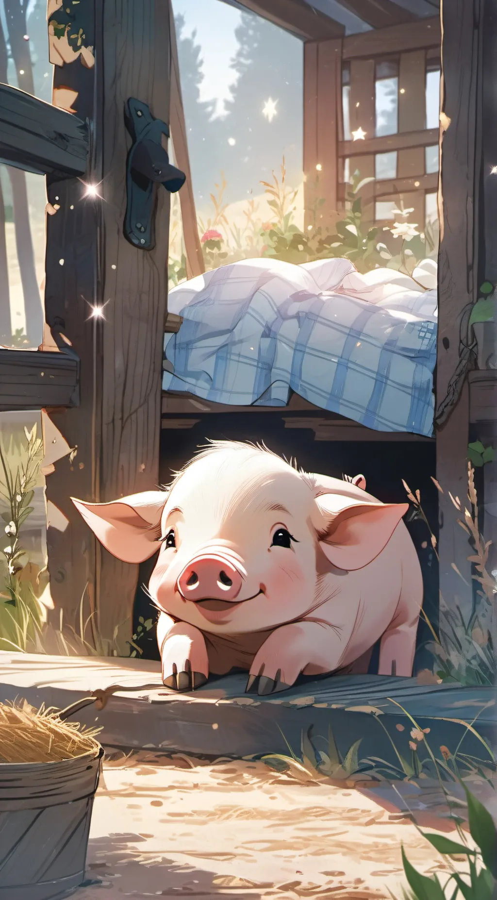ai character: Strawberry background
