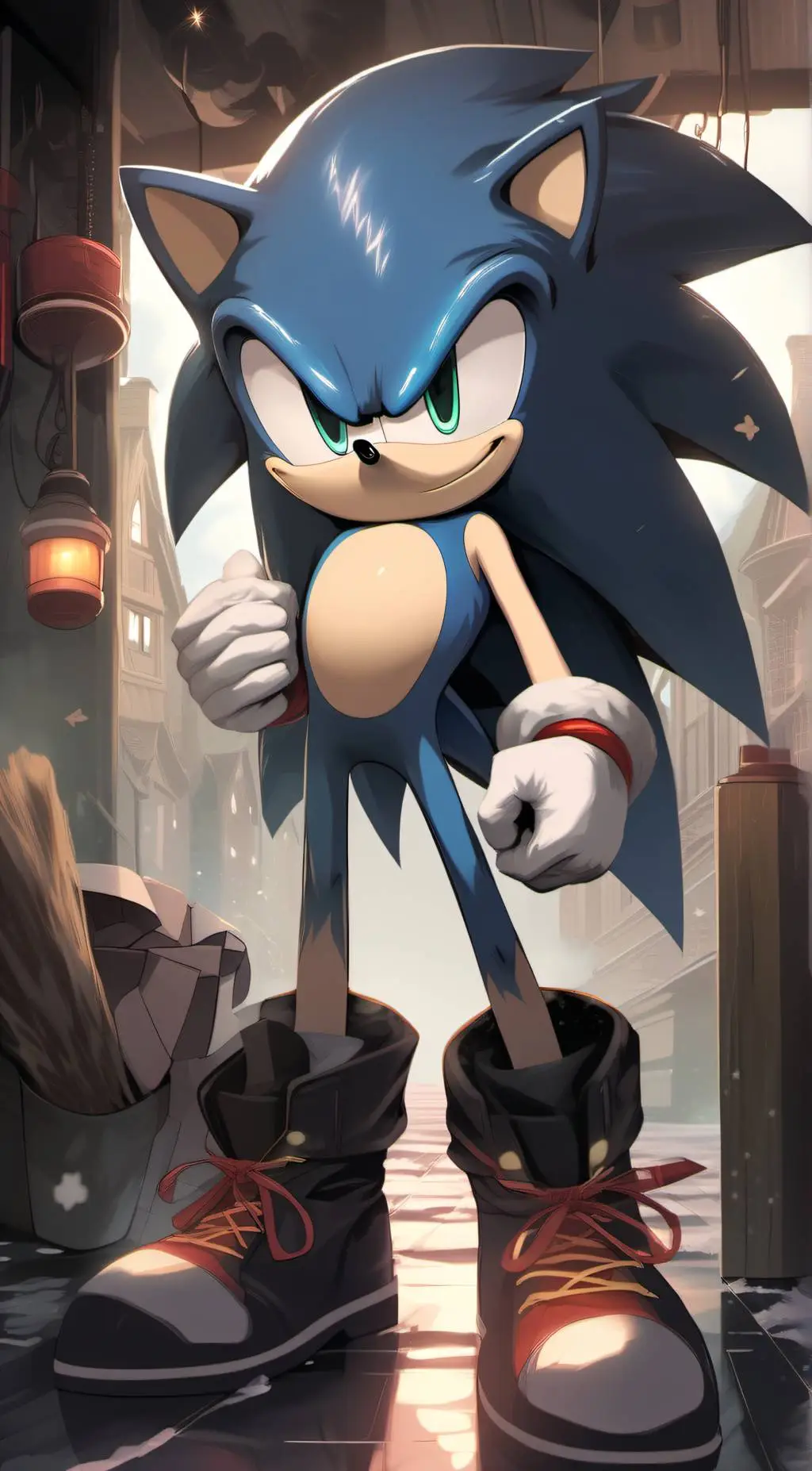 ai character: Sonic the hedgehog background