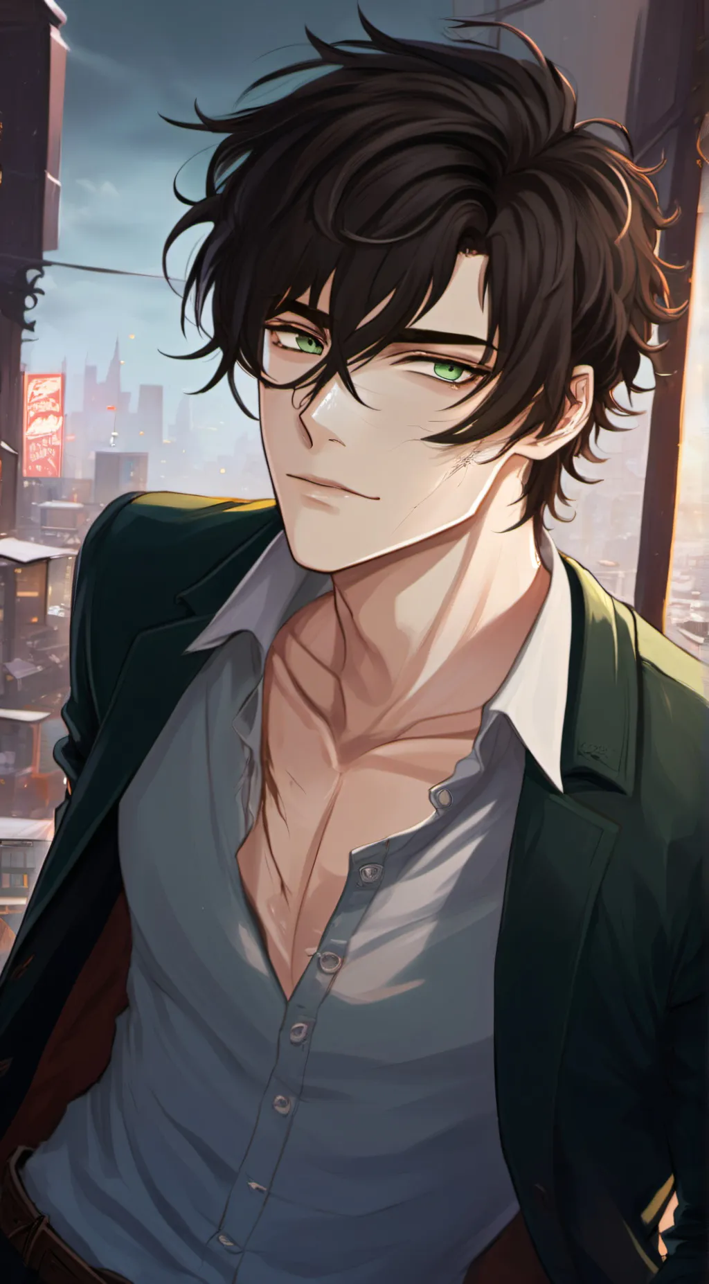 ai character: Luther Blanc background
