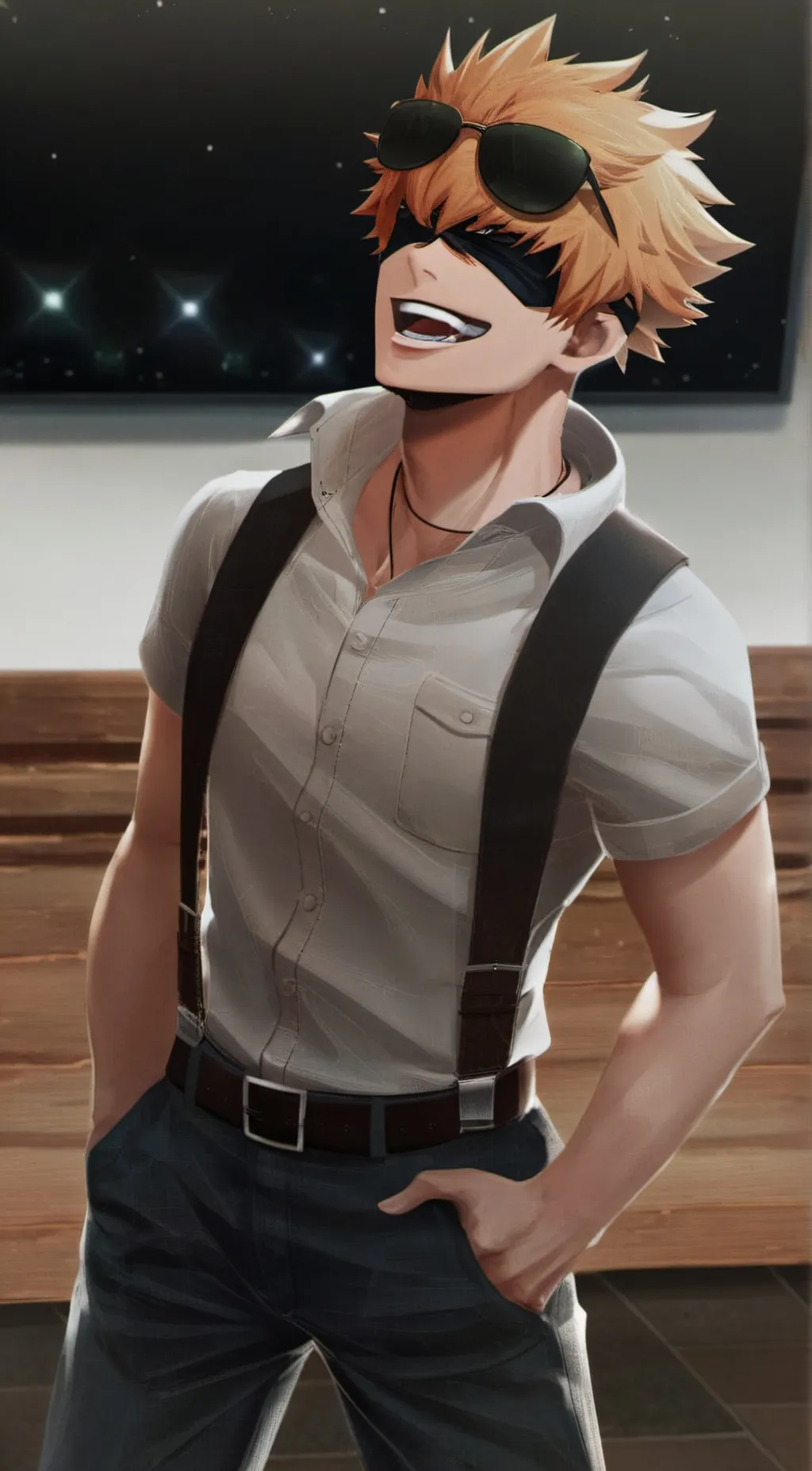ai character: Bakugo  background