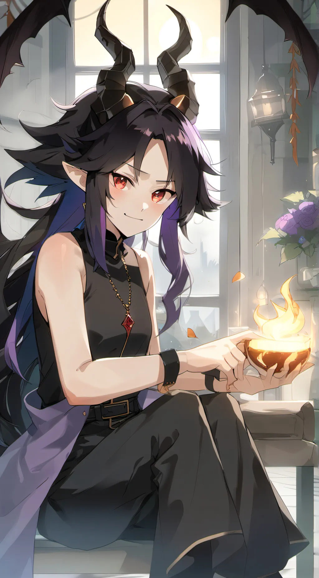 ai character: demon background