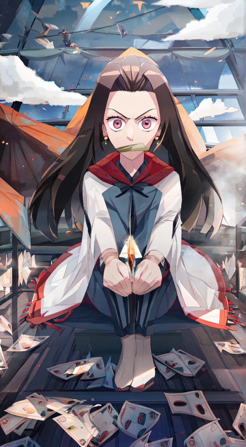 ai character: Nezuko background