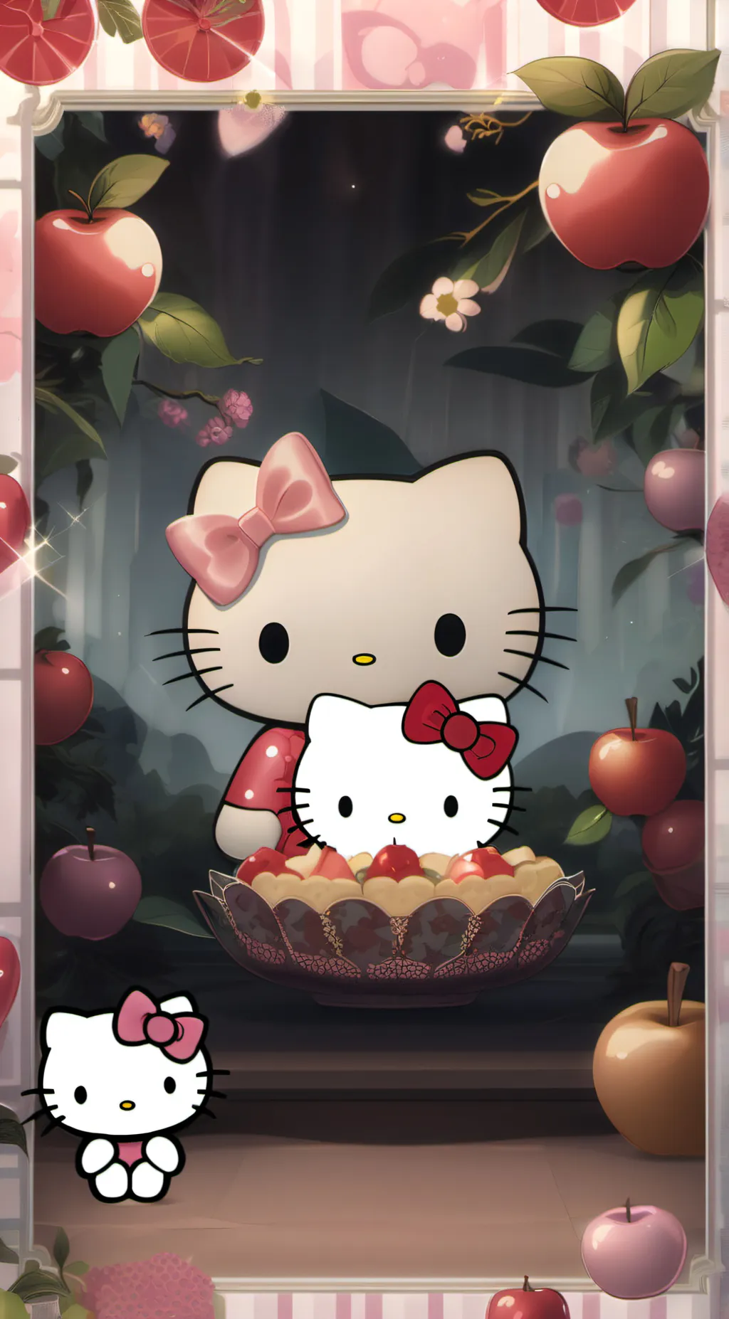 ai character: Hello kitty background