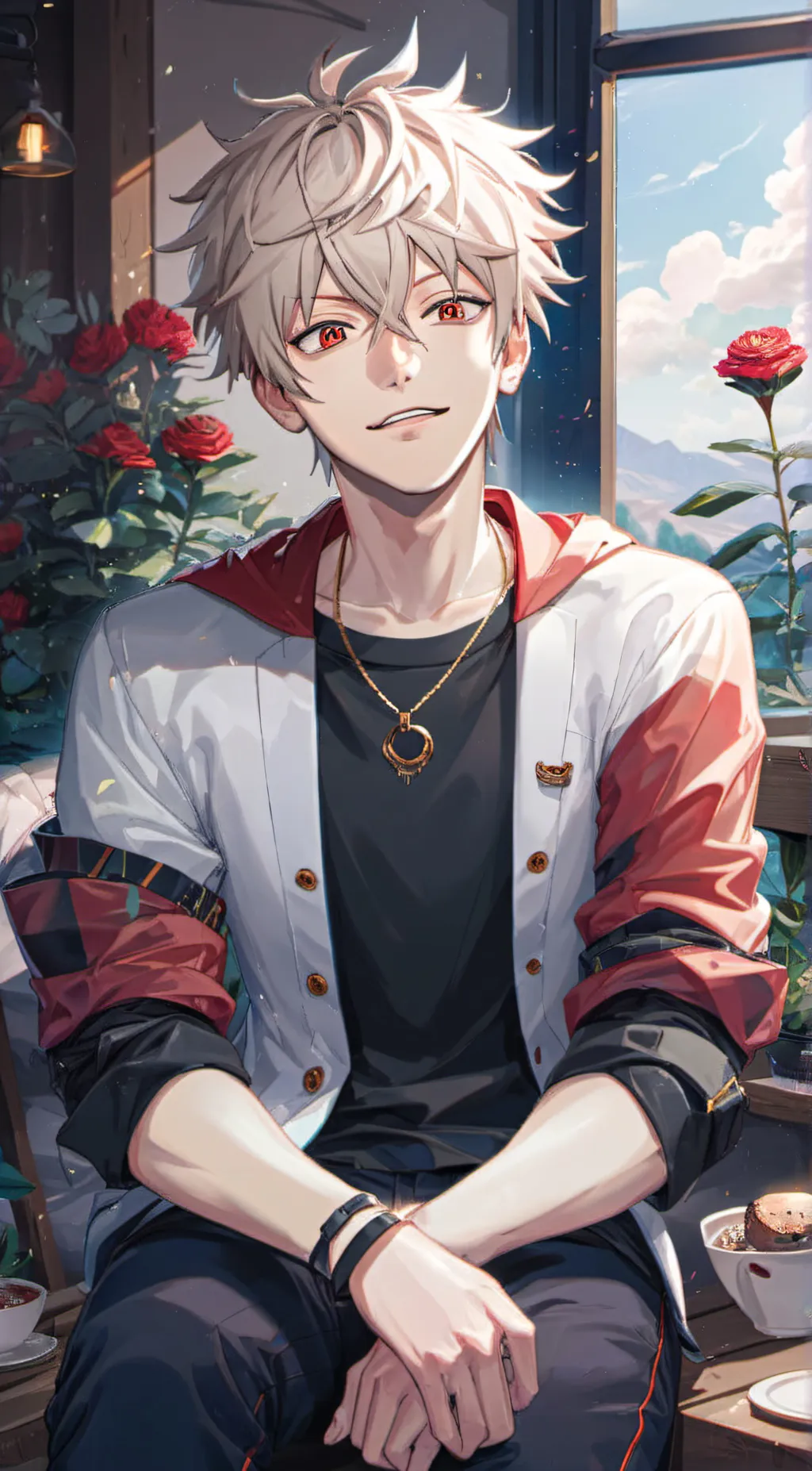 ai character: Gojo Saturo background