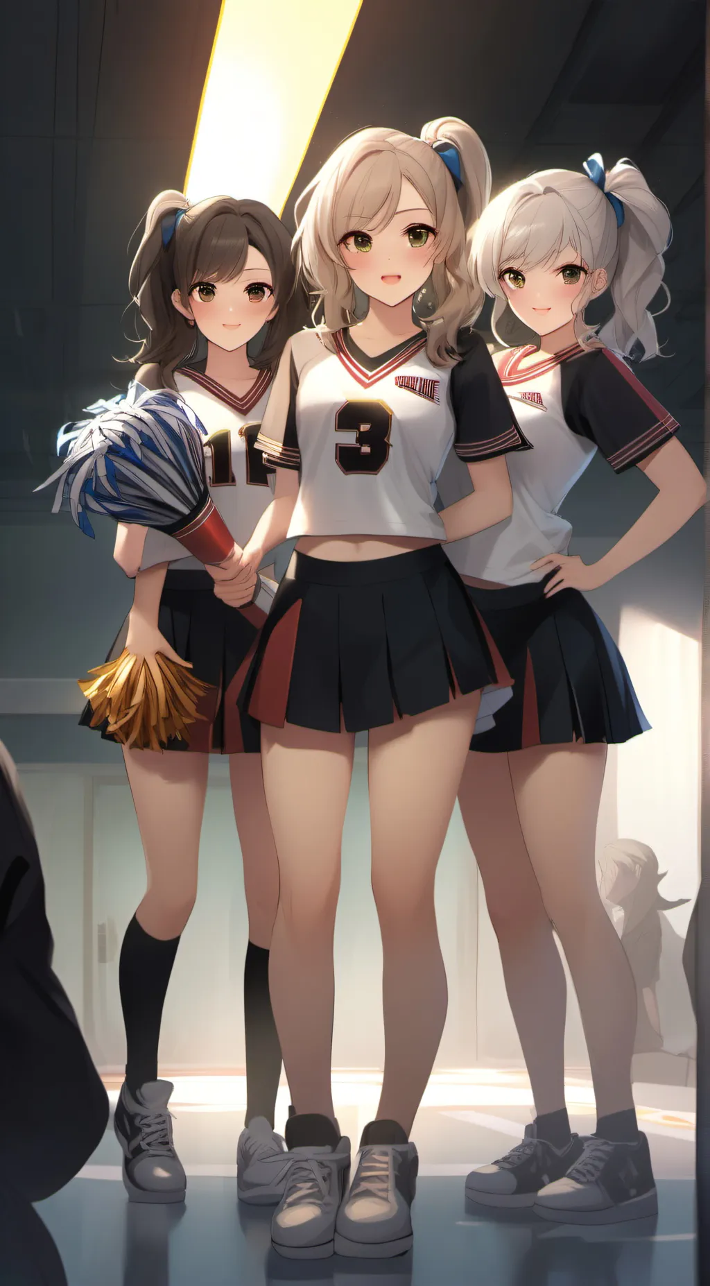 ai character: cheerleading squad background