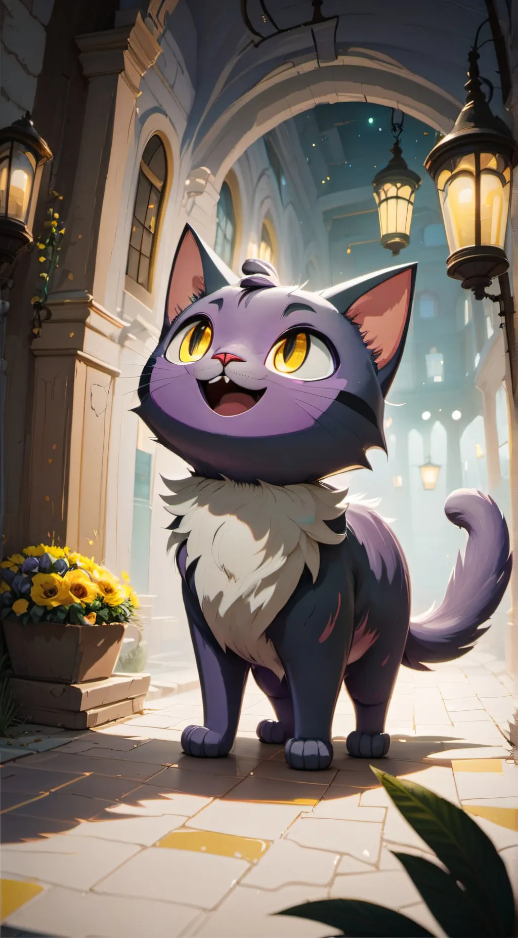 ai character: catnap background