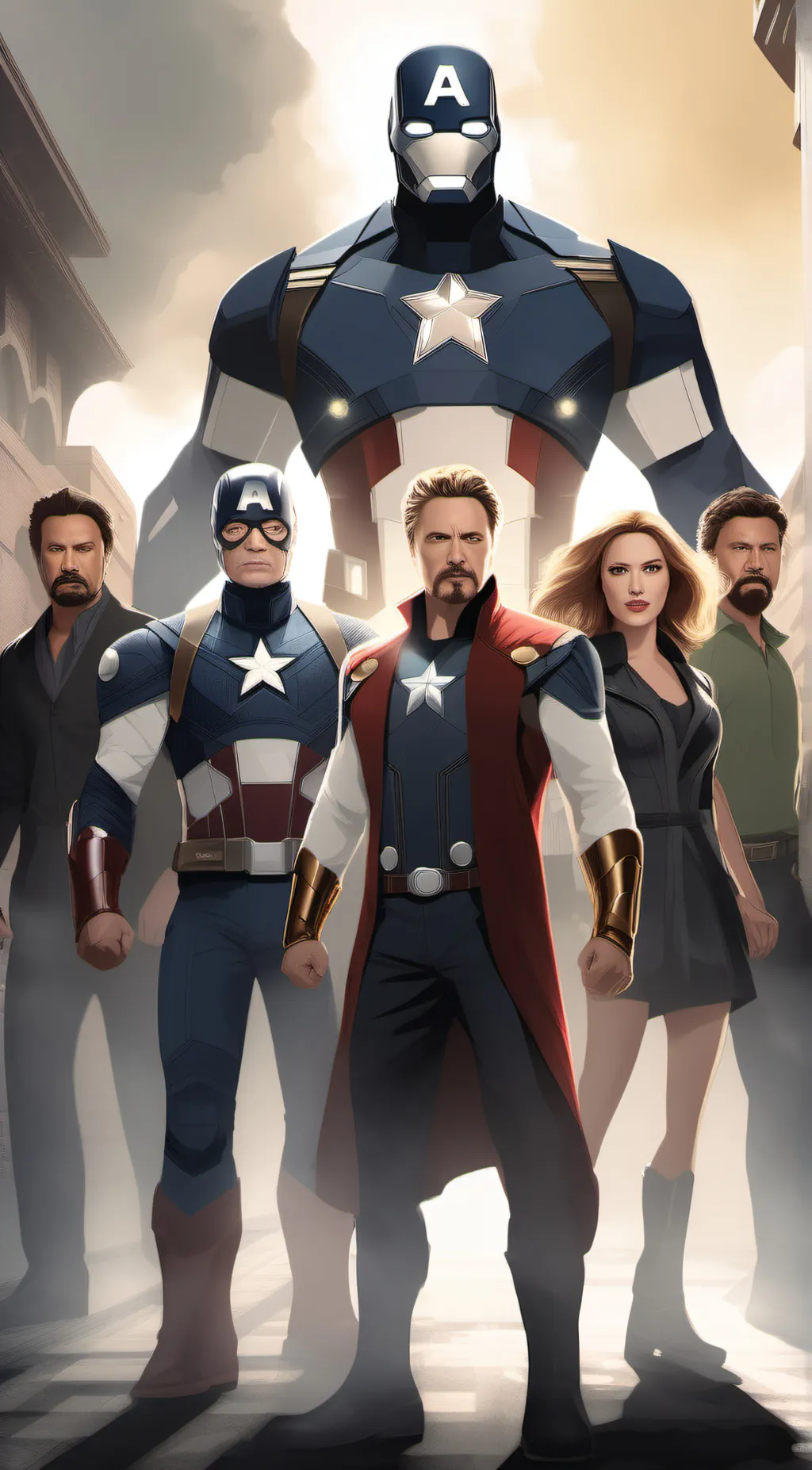ai character: Avengers background