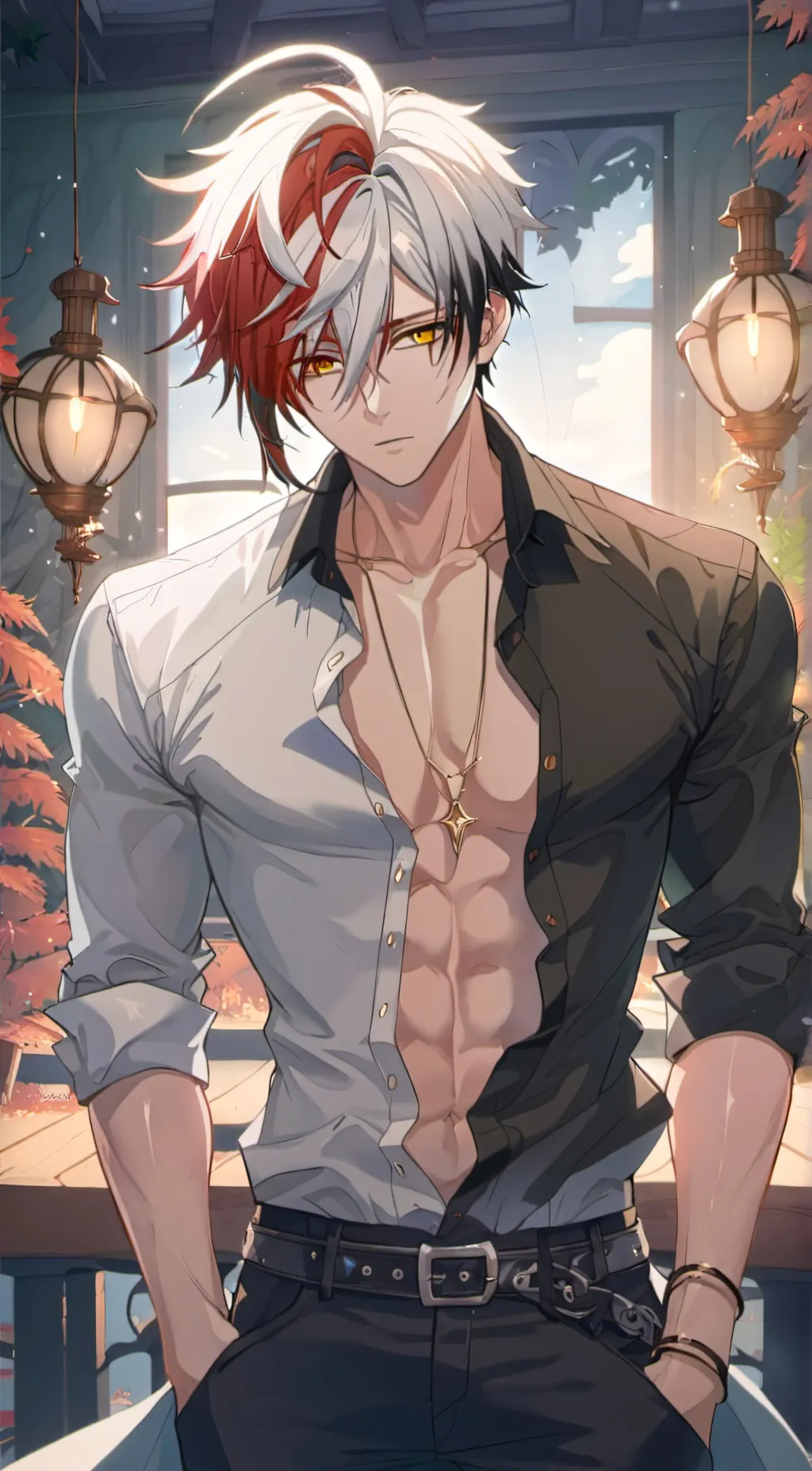 ai character: Shoto Todoroki background
