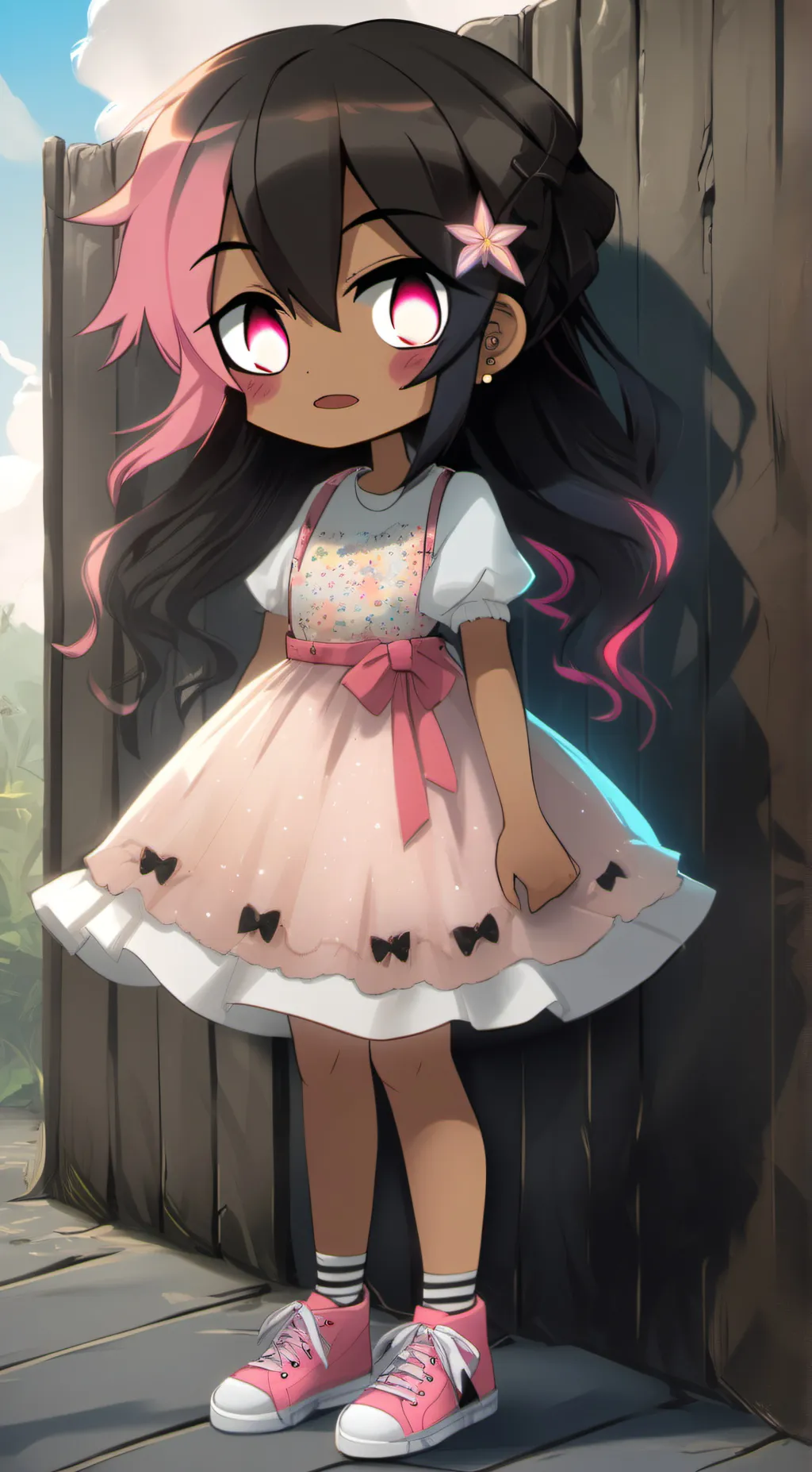 ai character: bubbles background